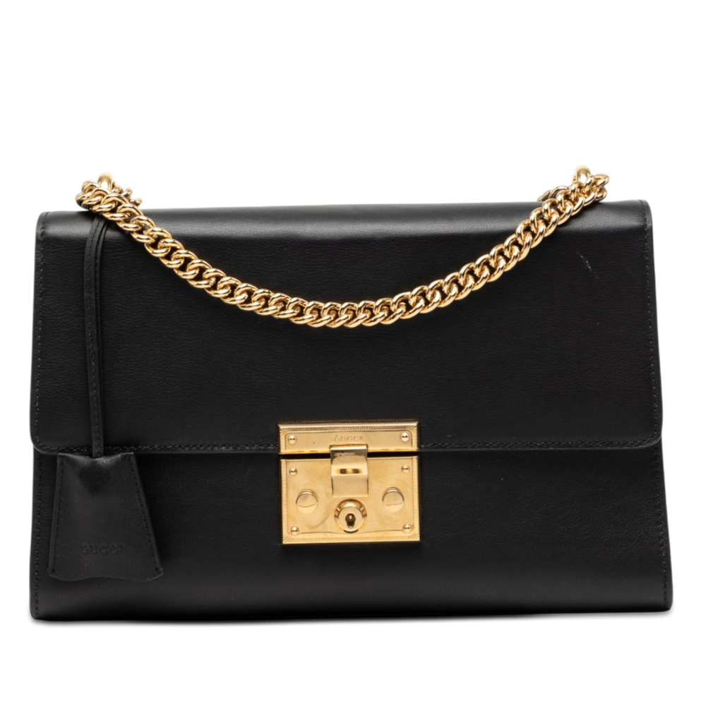 Pre-Loved Gucci Medium Calfskin Padlock Shoulder Bag